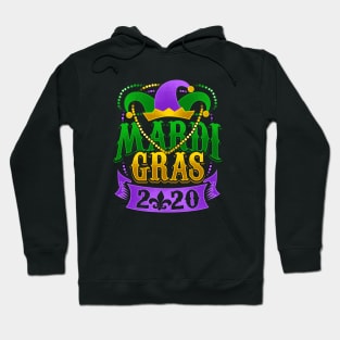 Mardi Gras 2020 Fleur de Lis Beads Souvenir Hoodie